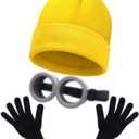 SKIUEMI 3Pcs Halloween Cosplay Costume Accessories for Man Women Halloween Cosplay Party Yellow (Yellow)