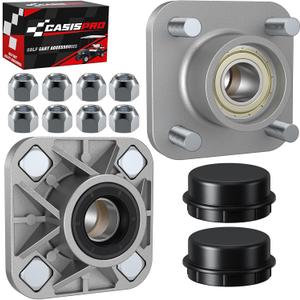 2PCS Golf Cart Front Wheel Hub Assembly for Yamaha G2 G8 G9 G14 G16 G19 G22 G29 Drive, Yamaha Wheel Bearing Hubs kit, OEM# JG5-WF511-10-00 JG5-WF511-00
