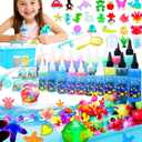 shaguanchang Magic Water Gel Elf Toy Kit - 20 Molds, 20 Colors, DIY Aqua Water Fairy, Sparkling Glowing in The Dark Crafts, DIY Squishies Maker Water Pets, Fishing Games Magic Water Toys for Kids