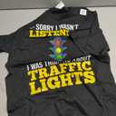 Sign Green Yellow Red Stop Stoplight T-Shirt (M, Black)