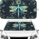 Dragonfly Car Windshield Sun Shade Foldable Sunshade Front Window Cover Sun Visor Protector Accessories (59x27.5 inches)