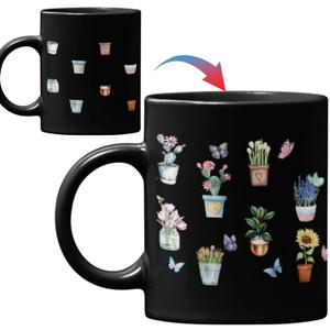 Onebttl Gardening Gifts Mug for Gardeners, Plant Lady - 12OZ Heat Sensitive Color Changing Ceramic Mug