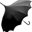 Full Size Dark Wing Pagoda Umbrella - Ideal for All Weather, Perfect for Vampires, Gothic Enthusiasts, and Lovers of Unique Bat Wing Style (Black)