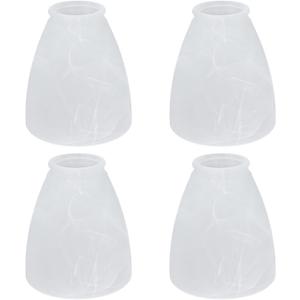 Aspen Creative 23062-4 Alabaster Transitional Style Replacement Glass Shade, 2-1/8" Fitter Size, 4-5/8" High x 4-1/8" Diameter, 4 Pack