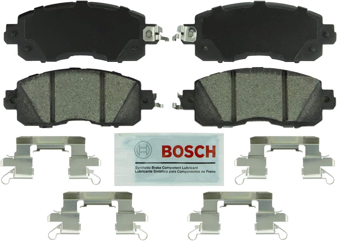 BOSCH BE1650H Blue Ceramic Disc Brake Pad Set With Hardware - Compatible With Select Nissan Altima, Leaf; FRONT