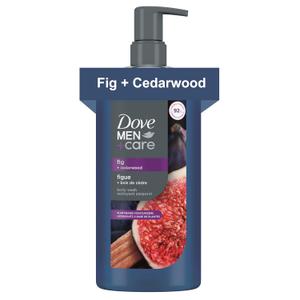 DOVE MEN Moisturizing Body Wash | #1 Dermatologist Body Wash for Men, Sulfate Free, Paraben Free, & Dye Free | Fig + Cedarwood, 26oz