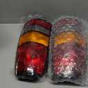 Nakuuly Tail Lights Compatible With 1999-2002 Chevy Silverado 1999-2006 GMC Sierra 1500 2500 3500 1500 HD 2500HD Driver and Passenger Side Taillights Rear Lamp without Bulb (Black Border)