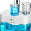 ZOFGENOW Upgraded Automatic Mouthwash Dispenser for Bathroom,Bathroom Accessories 17.6 FlOz Dispensers with Magnetic Cups,Adjustable Dispensing Levels, Suitable for All Age Groups,White