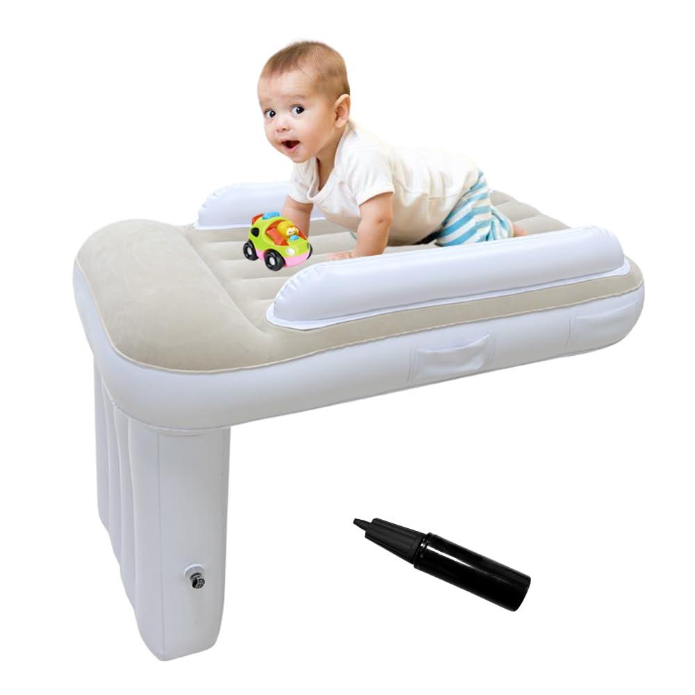 Toddler Airplane Bed Travel Essentials: GEMGO Portable Kids Beds Airplane with Air Pump - Inflatable Baby Airplane Bed Fits Most Seats for Plane Car