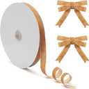 4 x Khaki Velvet Ribbon, Gold Velvet Christmas Ribbon 5/8 Inch Thin, 10 Yd Vintage Ribbons for Christmas Tree Bow Ornaments, Gift Wrapping, Crafts, Choker Necklace, Valentine's Day, Party Decor