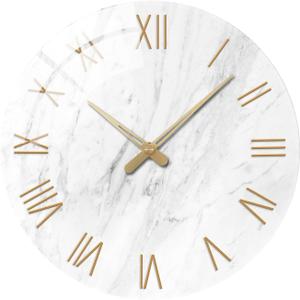 24 Inch White Minimalist Glass Wall Clocks Battery Operated Extra Large Wall Clock for Living Room Bedroom Round Analog Silent Wall Clock