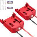 Kzreect Battery Adapter with Switch, Over-Discharge Protection, Compatible with Milwaukee 18V Battery, Converter for DIY RC Car Toys Robotics and Truck, 12 AWG Wire, 2 Pack (Red)