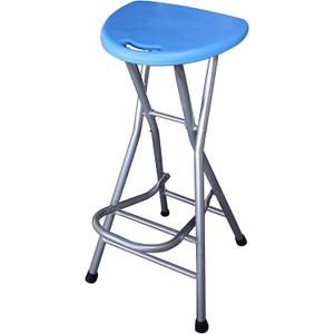 HM&DX Folding Stools for Adults Portable, 28 inch Collapsible Stool Heavy Duty, Indoor Tall Bar stools with Handle, Plastic Counter Barstool Chair for Kitchen Outdoor Travel-Blue H72xW31cm