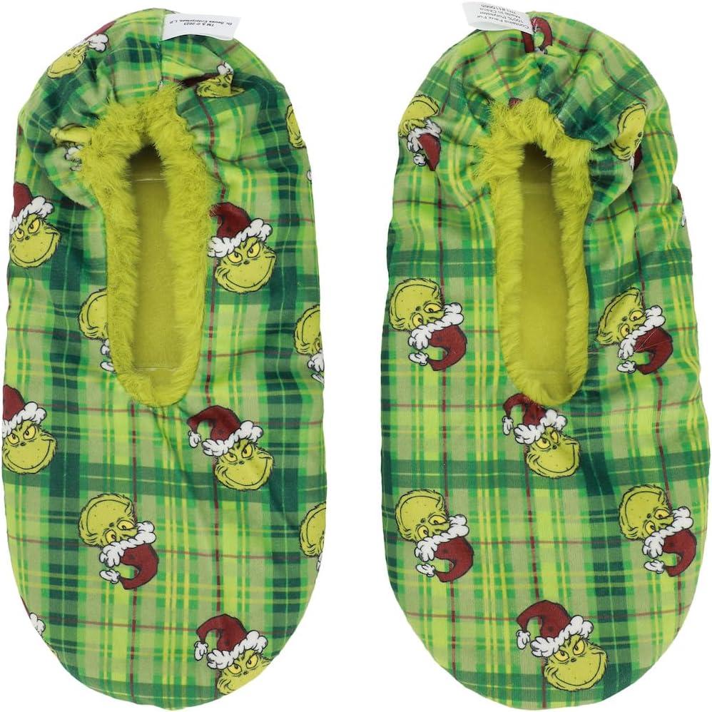 Bioworld Adult Reversible Grinch Slipper Socks-L/ XL