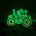 Green Tractor Neon Sign LED Farm Tractor Night Light for Boys Room, Kids Bedroom, Birthday Party, Tractor Wall Decor for Garage, Man Cave, USB Powered Neon LED Sign