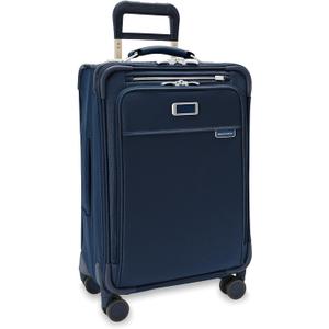 Briggs & Riley Essential 22" Carry On Expandable Spinner - Luggage for Travel, Suitcases with Wheels, Softside Rolling Bag for Men & Women, Self-Repairing Zipper - Baseline Collection, Navy