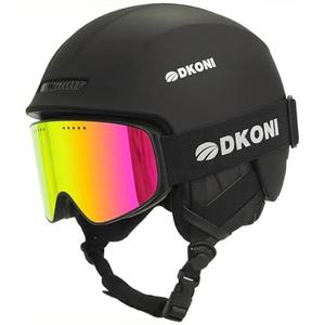 DKONI Ski Helmet with Goggles, Snowboard Helmet for Men & Women, Two-Stage Adjustable Ventilation System, Snow Sports Helmet for Adults, Youth & Big Kids Medium: 21.2-22.5 inch (54-58cm)