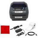 GX420D Zebra Direct Thermal Label, Receipt & Barcode Printer with USB 2.0 Cable, 4x6 Label Roll, 24V USB, Serial and Ethernet Connectivity 