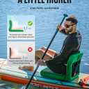 ZLX Paddle Board Seat with Back Support, Portable Kayak Seat, Air Pump Included, Universal Inflatable Seat for Adults, Foldable Ergonomic Design, Easy Install for Outdoor Fishing/Kayaking/Camping