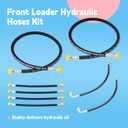7J303-76610 75535-66620 7J999-95562 Hydraulic Hoses Kit Compatible with Kubota LA350a LA401 LA402 LA402-1 Front Loader, Include Boom & Bucket Cylinder Hoses