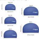 COOLMATE Fabric Swim Cap for Adult Women Men Kid 3 4 6 8 14 16, Silicone Water Resistant Layer, Cloth Swim Cap Gifts for Swimmers, Lightweight for Pool, Lap Swimming (1 pc) (X-Small, Dark Blue - XS)