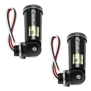 2 Pack Photo Cell Outdoor Light Sensor, Dusk to Dawn Sensor, Photocell Sensor, Photoelectric Switch, UL Listed, IP65 Waterproof, 110V, 120V, 220V, 240V Input