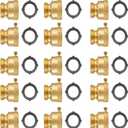 3/4 Inch FHT x 3/4 Inch MHT Brass Hose Bib Backflow Preventer,Vacuum Breakers Outside Faucet, Garden Hose Bib for Outdoor Faucet15 pack