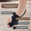 2CSP Bunion Corrector for Women & Men Big Toe Straightener-Bunions Correction Women & Men-Bunion Splint-Bunion Pads for Bunion Relief-Hallux Valgus Pain Relief ,Comfortable & Breathable for Day/Night (2, Black)