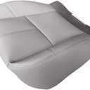 Driver or Passenger Side Bottom Seat Cover #833 Gray Leather Replacement Fit for Chevy Avalanche Silverado Suburban Tahoe for GMC Sierra Yukon 2007-2014