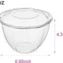 FULING [48 oz. 50 Sets Clear Plastic Salad Bowls with Airtight Lids Disposable To Go Mixing Containers Serving for Fruit, Quinoa, Lunch and Meal Prep