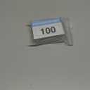 100 Pack Parking Permit Stickers with Front Adhesive, Car Windshield Decals Numbered 001-100 (Light Blue, 3 x 2 in)
