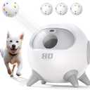 uahpet Automatic Ball Launcher for Dog with Obstacle Detection, 4 Adjustable Distances Ball Thrower Launcher for Medium & Large Dogs, with 3 Balls (2.5 inches)
