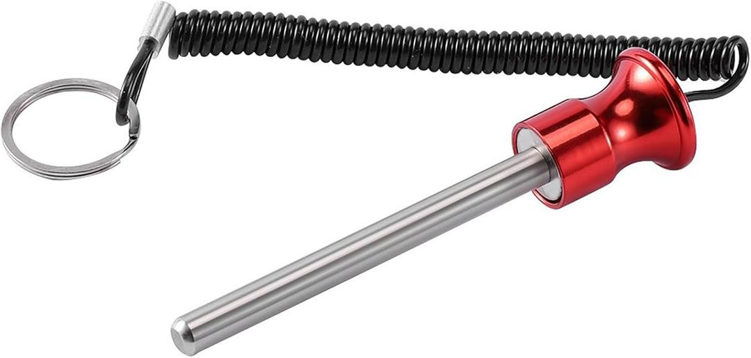 Flylin Weight Stack Pin, Aluminium Alloy Quick Release Pin Magnetic Strength Training Screw Bolt Strength Training Equipment for Fitness Equipment Pin Training (Red)