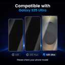 MOCOLL Screen Protector for Samsung Galaxy S25 Ultra 9H Tempered Glass, Ultra-Clear HD, Anti-Scratch, Anti-Fingerprint, Bubble-Free, Easy Installation, Case Friendly