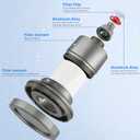 Filtered Shower Head - High-Pressure Showerhead with Water Filter System | Ideal for Hair and Skincare | Shower Water Filter System | Improve Beauty and Personal Care Routine (Brushed grey)