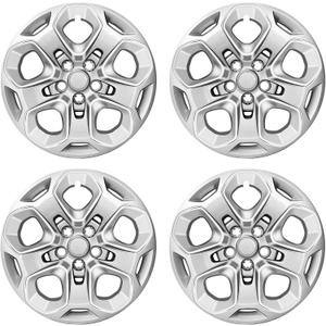 Wheel Hubcaps Compatible with Ford Fusion 2010 2011 2012 Wheel Covers; 17 inchSet of 4Packs (Silver)