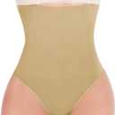 Hioffer 328 Women Waist Cincher Girdle Tummy Slimmer Sexy Thong Panty Shapewear (Medium-Large, Nude)