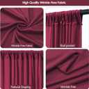 ESGOTBME 10x10ft Wrinkle Free Burgundy Backdrop Curtain for Parties Soft Fabric Drapes Wedding Curtain Backdrop for Birthday Party Decorations Background for Photography 5x10ft, 2 Panels