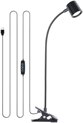 Dott Arts Desk Lamp,USB Clip On Light,Book Lights for Reading at Night,3 Color Modes,10 Brightness Clamp Lights,360° Gooseneck LED Reading Light for Books in Bed,Eye-Care for Home Office,Headboards