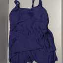 Aleumdr Women's Plus Size Swimsuit One Piece Swim Dress Modest Full Coverage Tummy Control Bathing Suit with Skirt (XX-Large, Navy Blue)