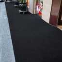 TANYOYO 2' X 4' Ft Commercial Grade Door Mat, Heavy Duty Indoor Outdoor Carpet Runner, Non-Slip Vinyl Backed Utility Doormat for Mudroom, Garage, Courtyard & High Traffic Areas, Black
