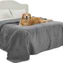 Bedsure Waterproof Bed Cover for Dogs Washable - Waterproof Blanket for King Bed Couch Sofa Cozy, Lightweight Furniture Protector for Pet Cat Quick Drying, Ash Grey, 82x102IN