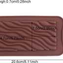 2pcs Break Apart Silicone Chocolate Molds Wave Chocolate Molds For Protein and Energy Bar Molds