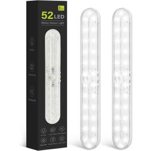 Under Cabinet Lighting Motion Sensor, Rechargeable Closet Lights Battery Operated, Wireless Dimmable LED Light Bars for Kitchen, Stairs, Pantry