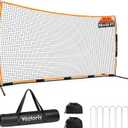 16x10FT Multi-Sport Backstop Net Portable Ball Barrier for Baseball, Soccer, Basketball & Lacrosse, Wind-Stable with Ground Stakes & Sandbags, Backyard & Park Practice Net