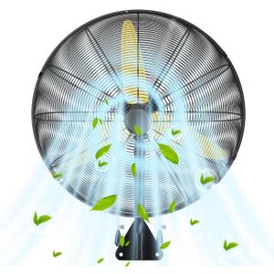 Uthfy 26" Wall Mount Fan,9200CFM High Velocity Wall Fan with 3-Speed,Outdoor Heavy Duty Industrial Oscillating Fan,Ideal for Patio,Garage,Shop,Warehouse,Factory,Greenhouse,Commercial,Porch,Indoor