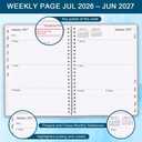 3 x 2026-2027 Planner - Academic Planner 2026 2027 for Women & Men, July 2026 - June 2027, Monthly and Weekly Calender with 12 Monthly Tabs, 6.4" x 8.5", Blue