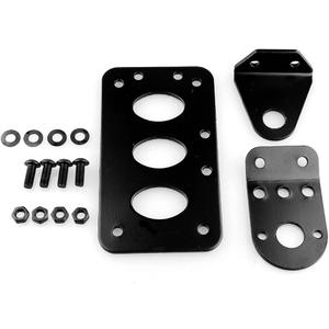 Motorcycle License Plate Bracket, Metal Motorcycle Brake Tail Light License Plate Holder Side Mount Holder Bracket (Black)