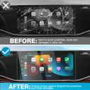 Karltys 2 Pack Screen Protector for 2020-2025 2026 Audi Q7 Q8 10.1-Inch Upper + 8.6-Inch Lower Screen, 9H Tempered Glass Screen Protector for Audi Q7 Accessories, Car Radio Screen Cover Anti Fingerprint