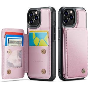 Vinich for iPhone 11 Pro Max Wallet Case with Card Holder, RFID Blocking Credit Slots Kickstand Shockproof Phone Cover for Women Men, Rose Gold